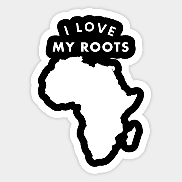 I Love My Roots - African Continent Graphic Sticker by OFT Designs